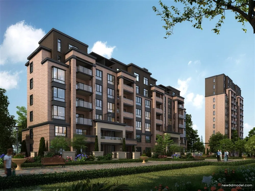 3D Models of Commercial Building - Exterior 3D Scenes - 1071