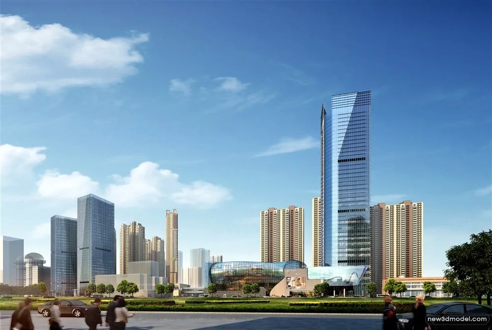 3D Models of Commercial Building - Exterior 3D Scenes - 1072