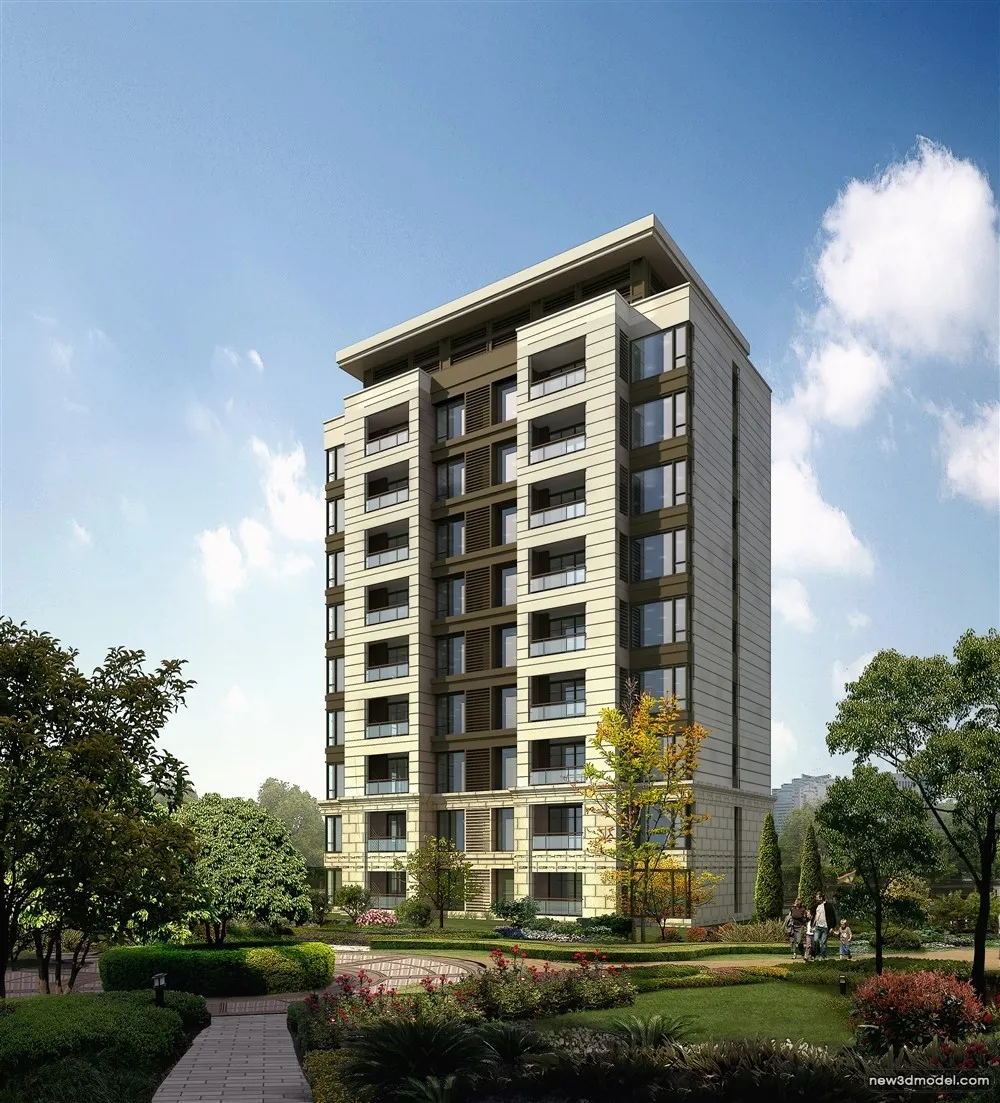 3D Models of Commercial Building - Exterior 3D Scenes - 1073