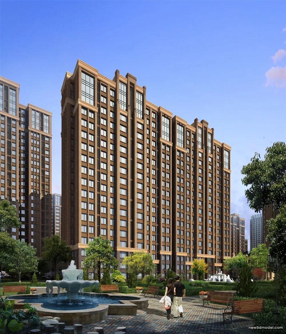 3D Models of Commercial Building - Exterior 3D Scenes - 1078