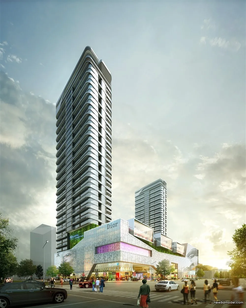 3D Models of Commercial Building - Exterior 3D Scenes - 1081