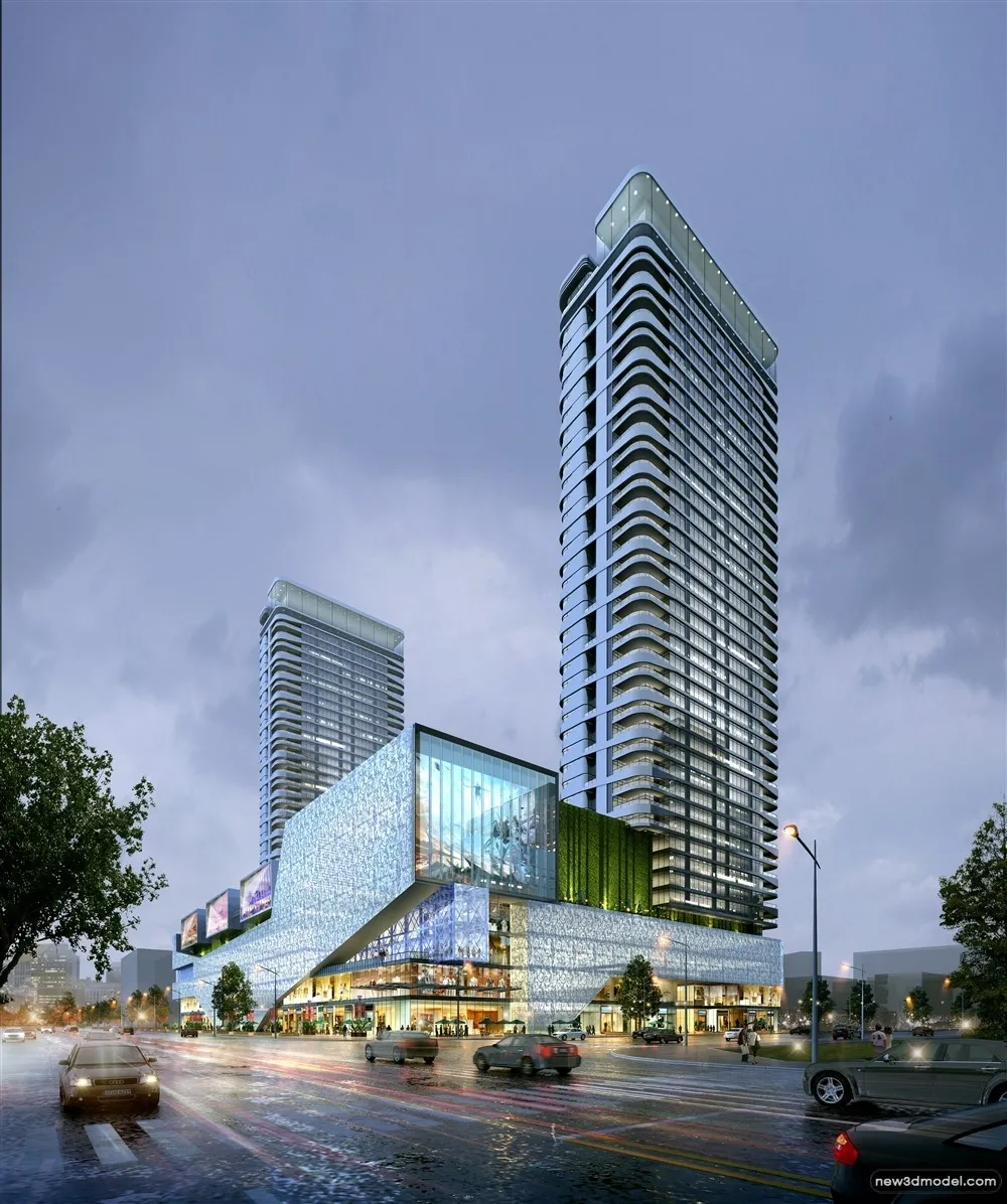 3D Models of Commercial Building - Exterior 3D Scenes - 1082