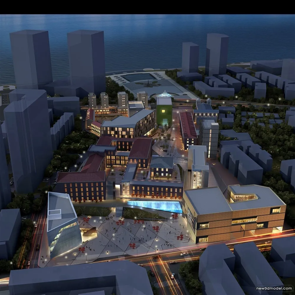 3D Models of Commercial Building - Exterior 3D Scenes - 1087