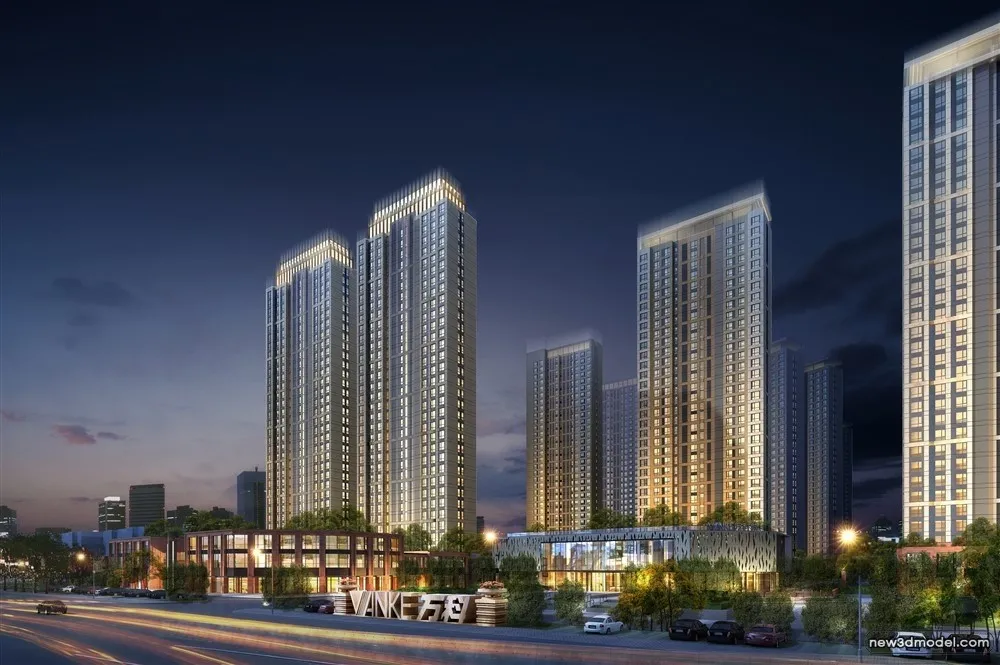 3D Models of Commercial Building - Exterior 3D Scenes - 1088