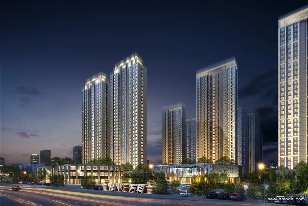 3D Models of Commercial Building - Exterior 3D Scenes - 1089