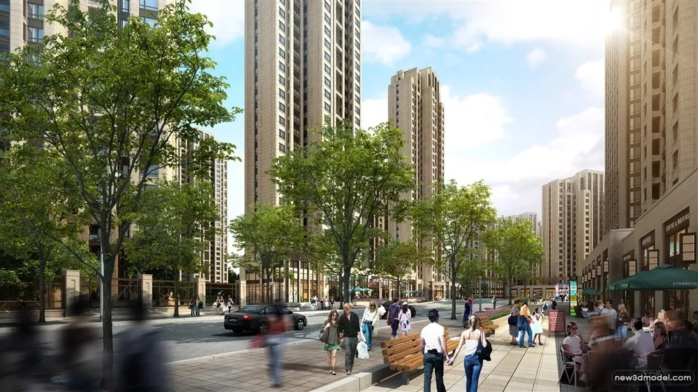 3D Models of Commercial Building - Exterior 3D Scenes - 1090