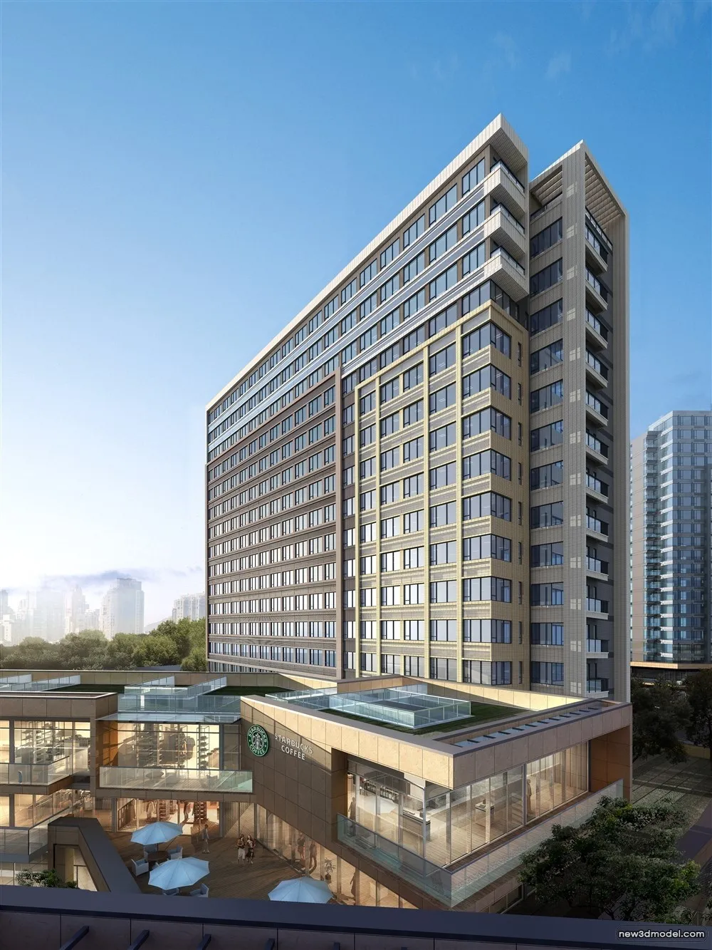 3D Models of Commercial Building - Exterior 3D Scenes - 1093