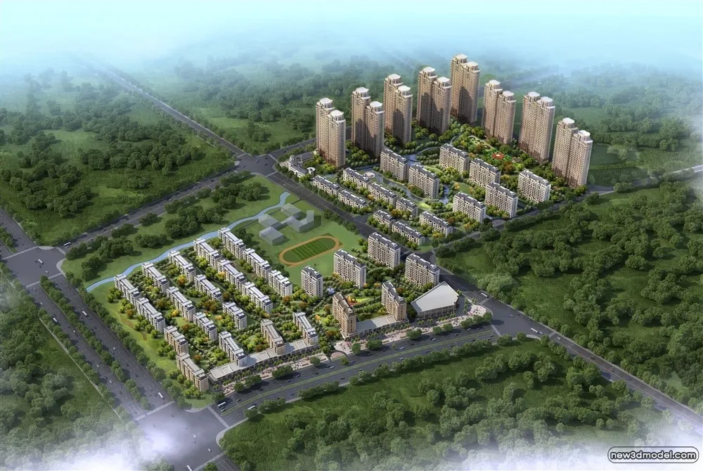 3D Models of Commercial Building - Exterior 3D Scenes - 1095