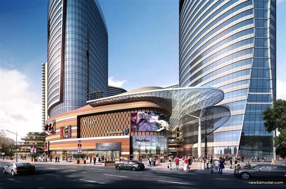 3D Models of Commercial Building - Exterior 3D Scenes - 1097