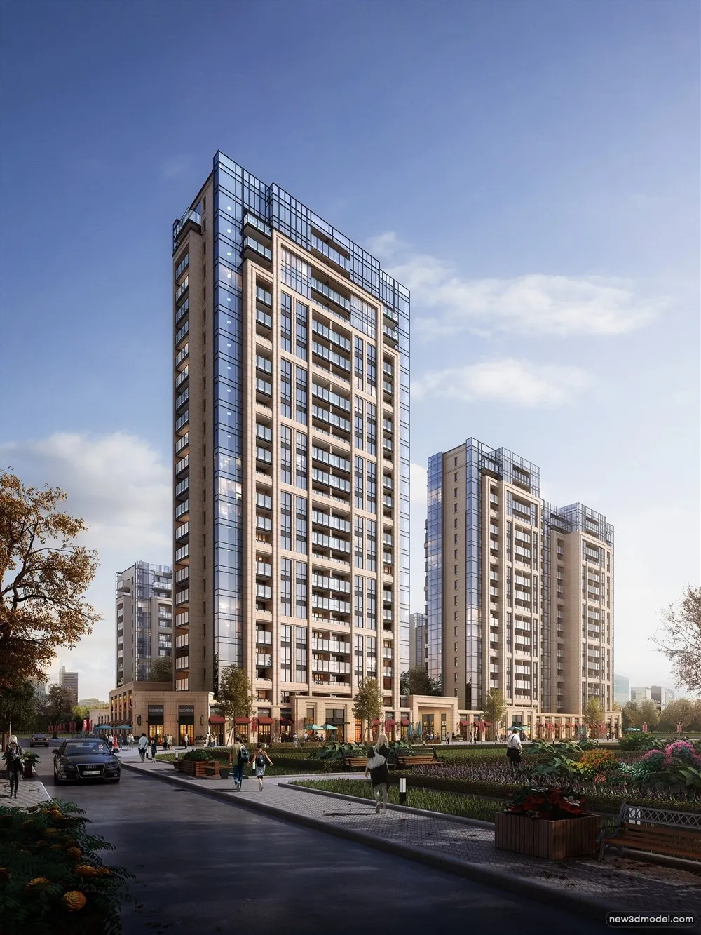 3D Models of Commercial Building - Exterior 3D Scenes - 110