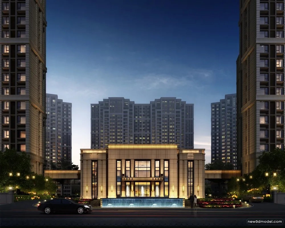 3D Models of Commercial Building - Exterior 3D Scenes - 1101