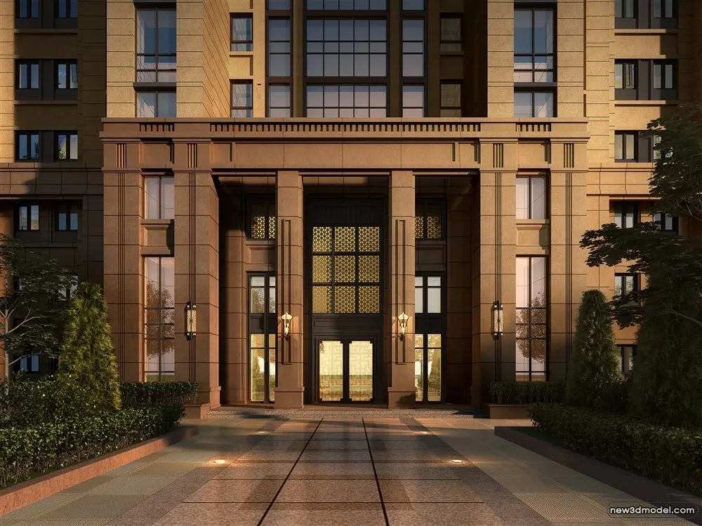 3D Models of Commercial Building - Exterior 3D Scenes - 1102