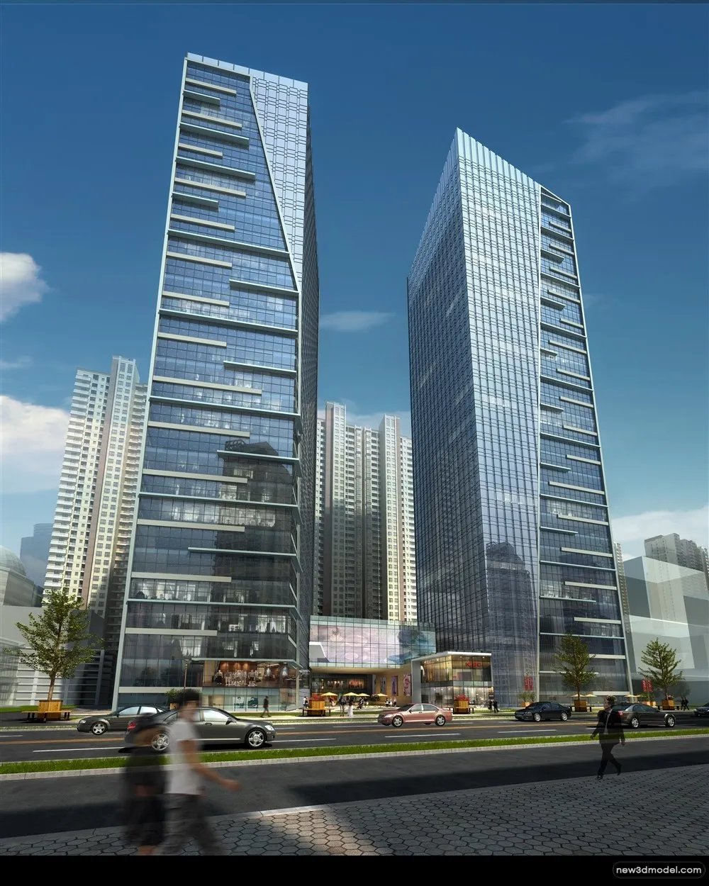 3D Models of Commercial Building - Exterior 3D Scenes - 1103