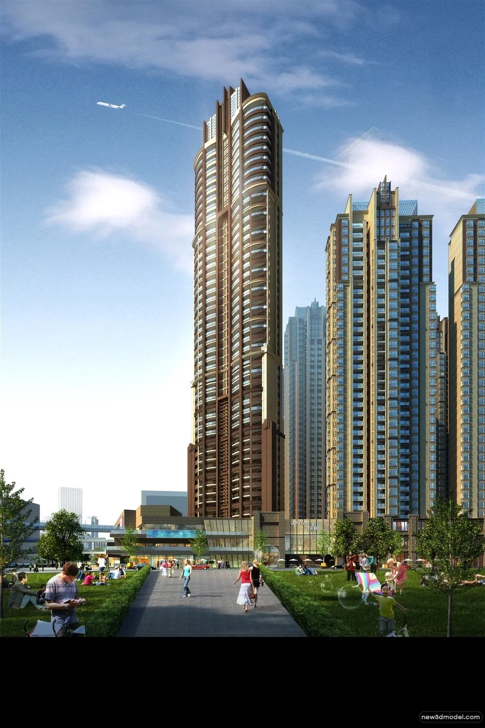 3D Models of Commercial Building - Exterior 3D Scenes - 1104