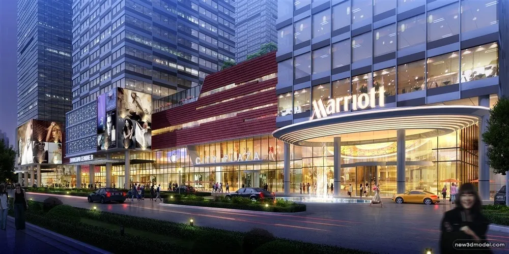 3D Models of Commercial Building - Exterior 3D Scenes - 1106