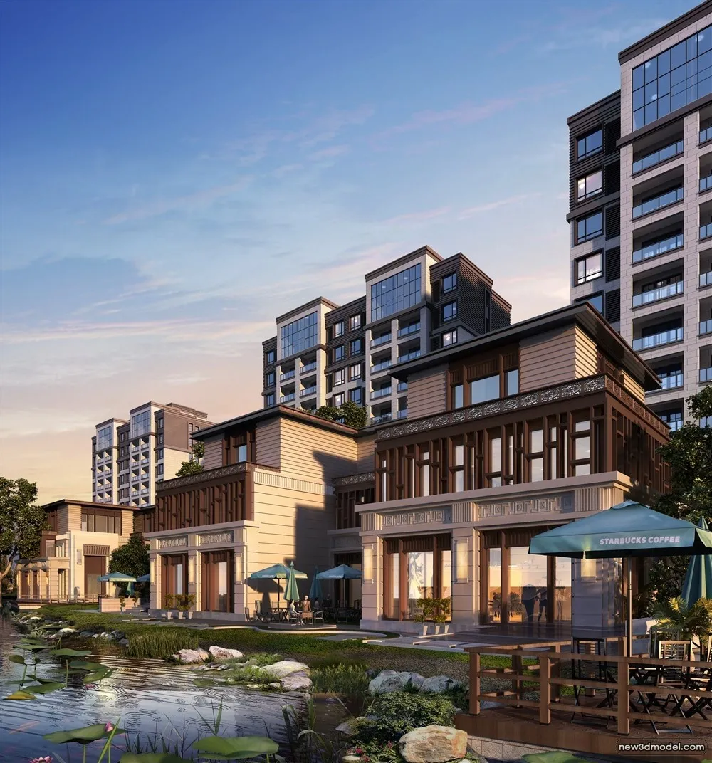 3D Models of Commercial Building - Exterior 3D Scenes - 116