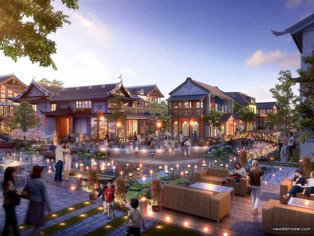 3D Models of Commercial Building - Exterior 3D Scenes - 120