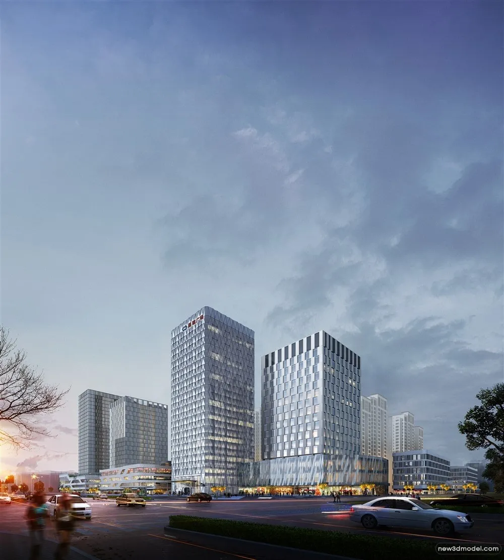 3D Models of Commercial Building - Exterior 3D Scenes - 122