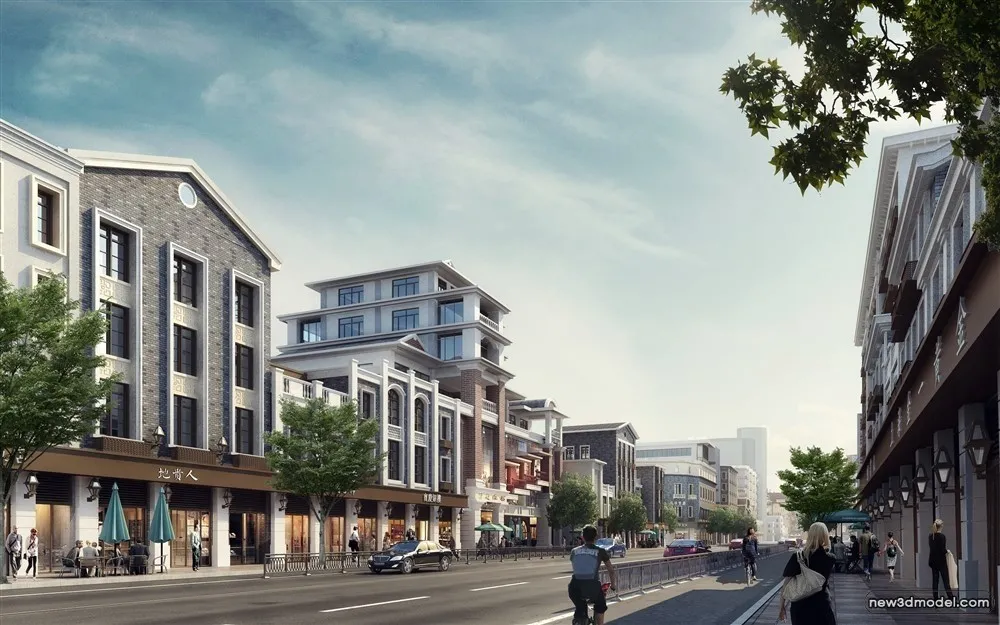 3D Models of Commercial Building - Exterior 3D Scenes - 123