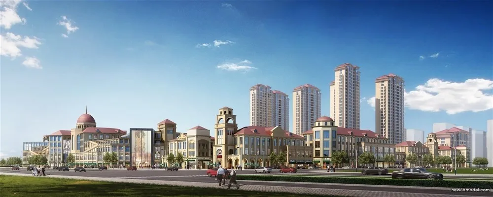 3D Models of Commercial Building - Exterior 3D Scenes - 124