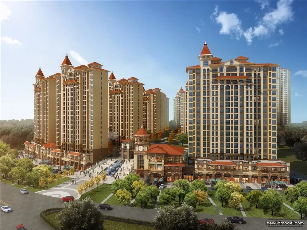 3D Models of Commercial Building - Exterior 3D Scenes - 126