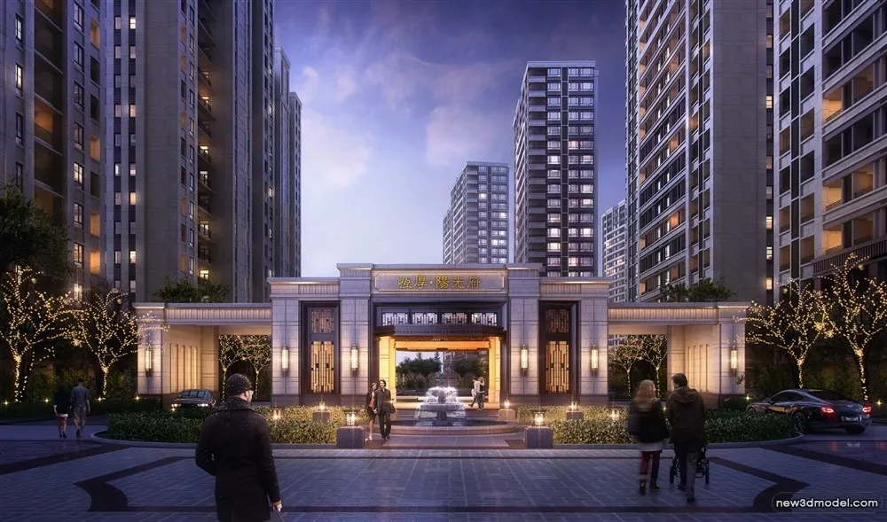 3D Models of Commercial Building - Exterior 3D Scenes - 128