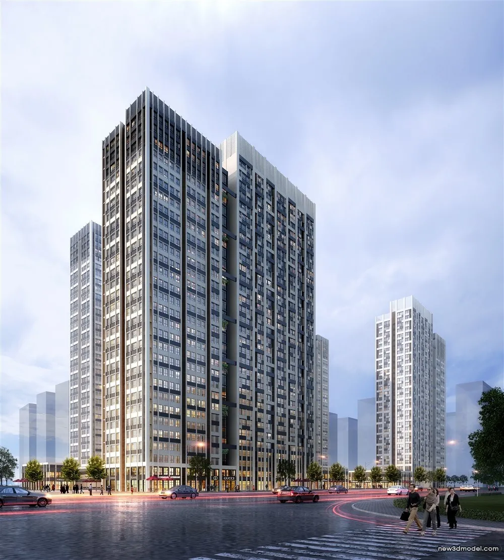 3D Models of Commercial Building - Exterior 3D Scenes - 133