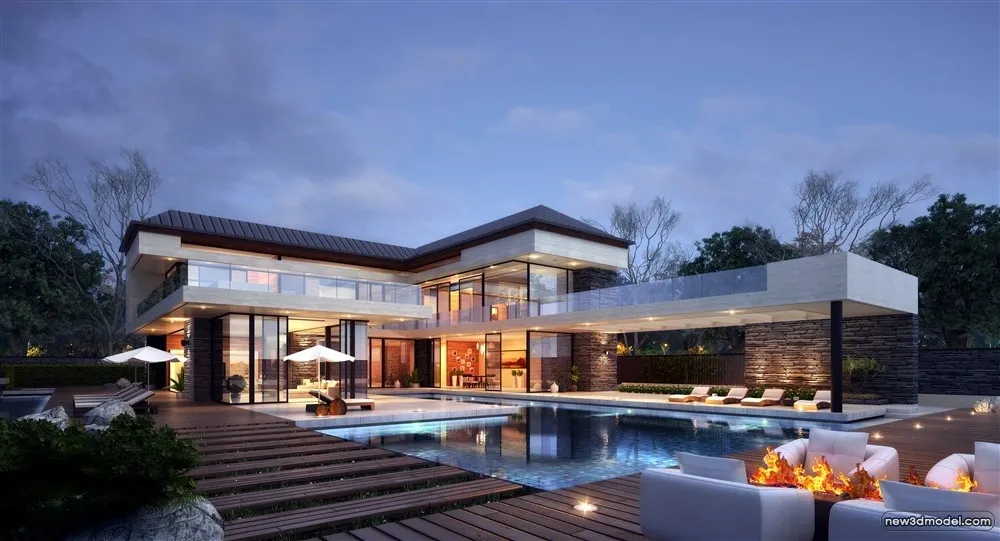 3D Models of Commercial Building - Exterior 3D Scenes - 138