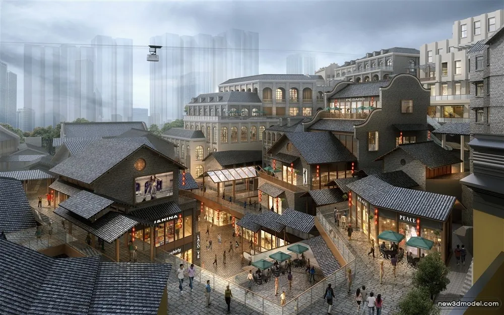 3D Models of Commercial Building - Exterior 3D Scenes - 140