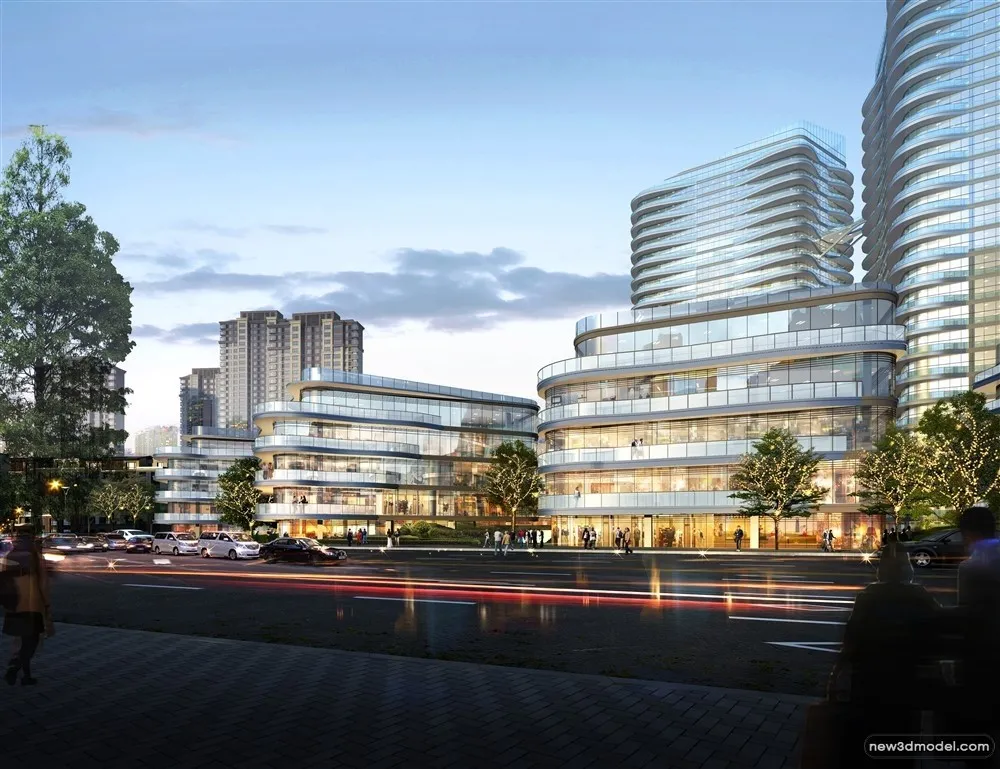 3D Models of Commercial Building - Exterior 3D Scenes - 144