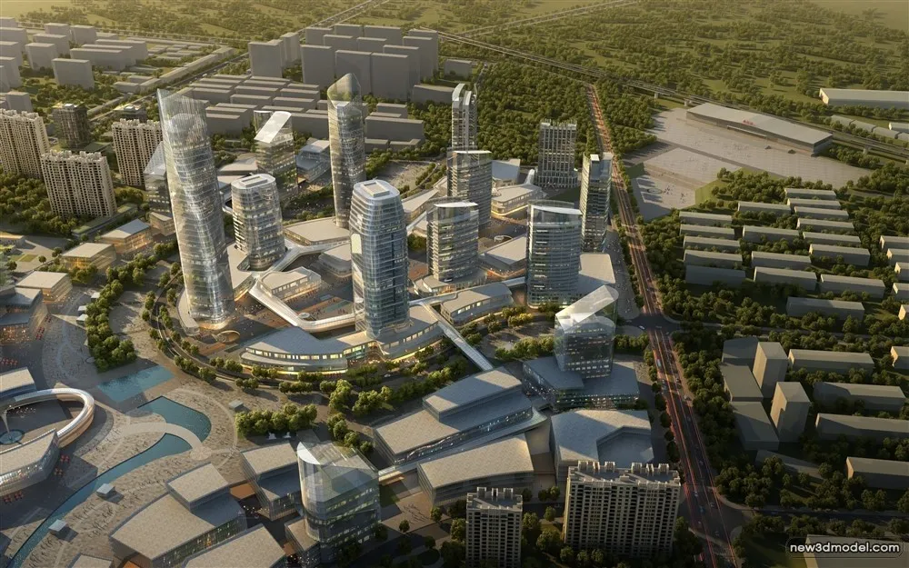 3D Models of Commercial Building - Exterior 3D Scenes - 152