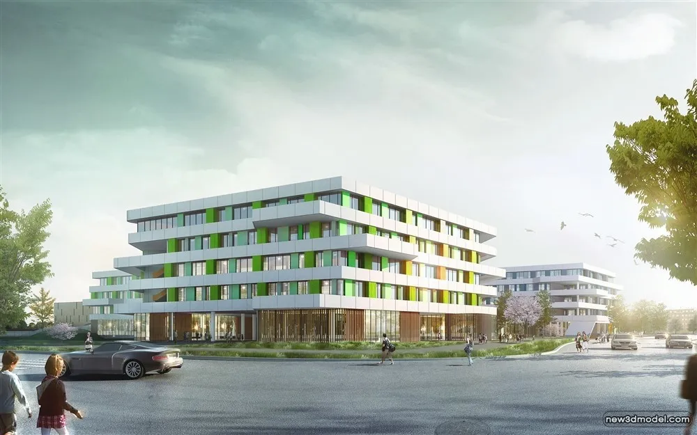 3D Models of Commercial Building - Exterior 3D Scenes - 153