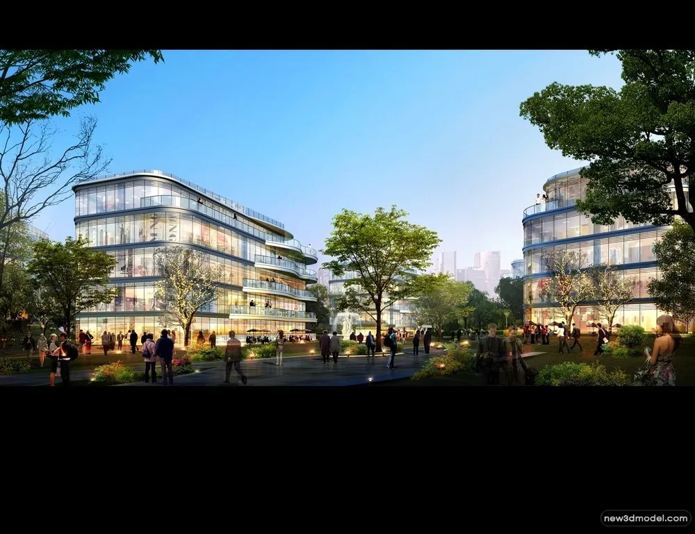 3D Models of Commercial Building - Exterior 3D Scenes - 155