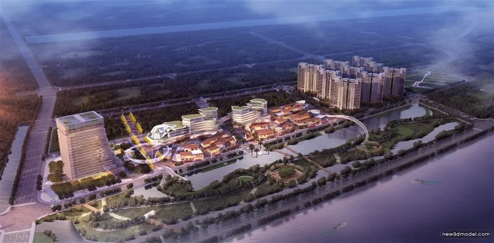 3D Models of Commercial Building - Exterior 3D Scenes - 166