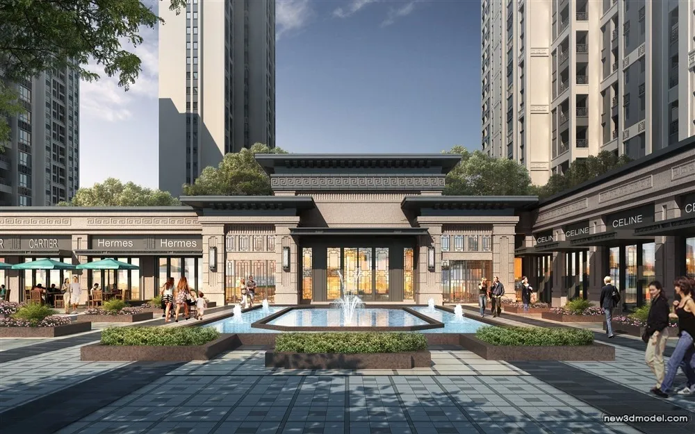 3D Models of Commercial Building - Exterior 3D Scenes - 167