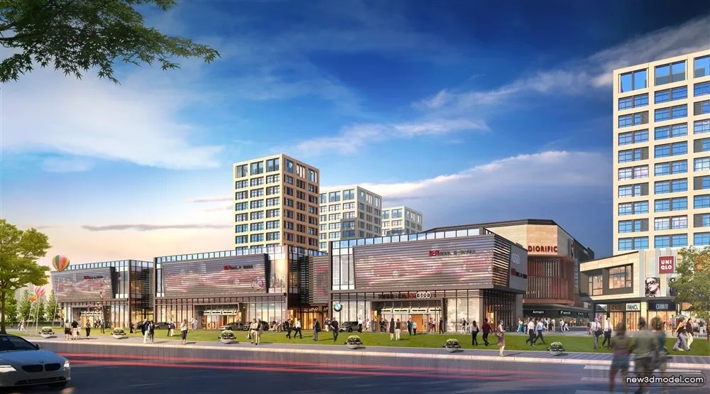 3D Models of Commercial Building - Exterior 3D Scenes - 172