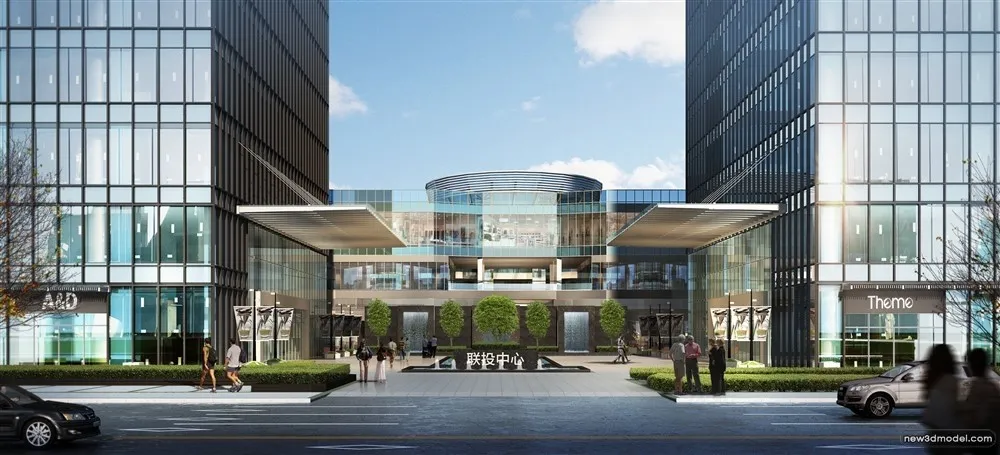 3D Models of Commercial Building - Exterior 3D Scenes - 173