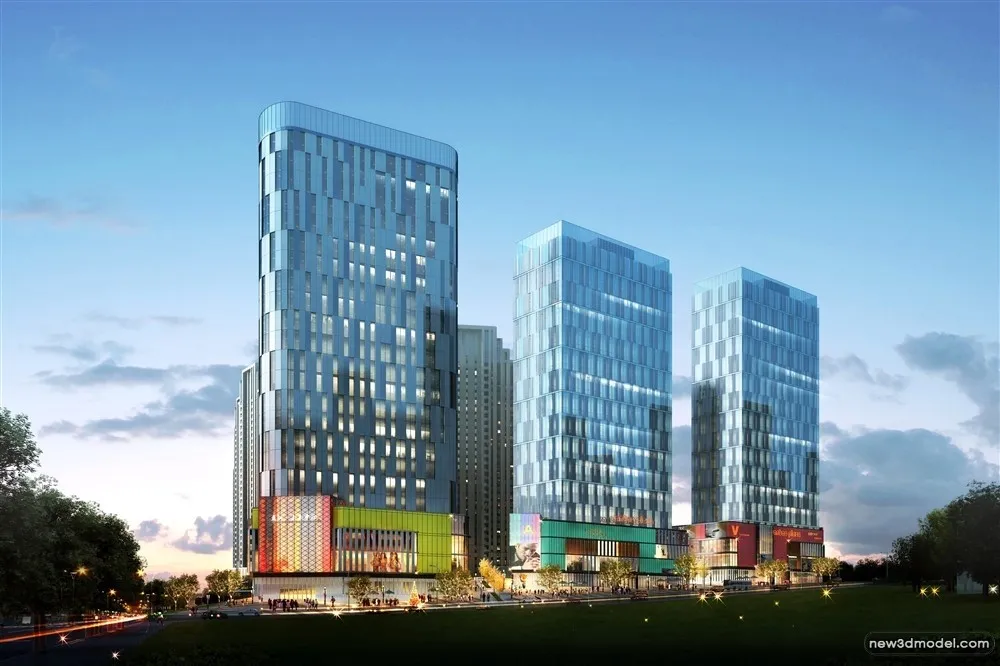 3D Models of Commercial Building - Exterior 3D Scenes - 176