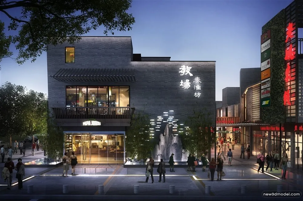 3D Models of Commercial Building - Exterior 3D Scenes - 179