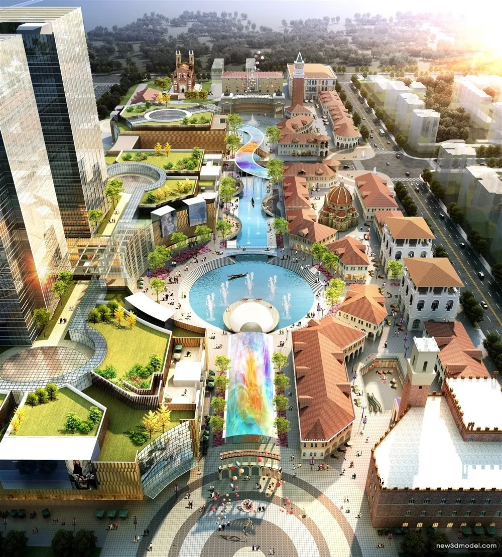 3D Models of Commercial Building - Exterior 3D Scenes - 184