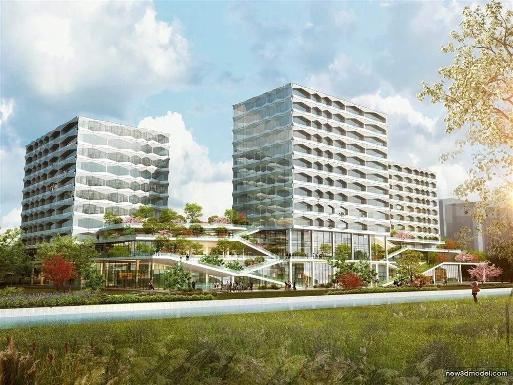 3D Models of Commercial Building - Exterior 3D Scenes - 190