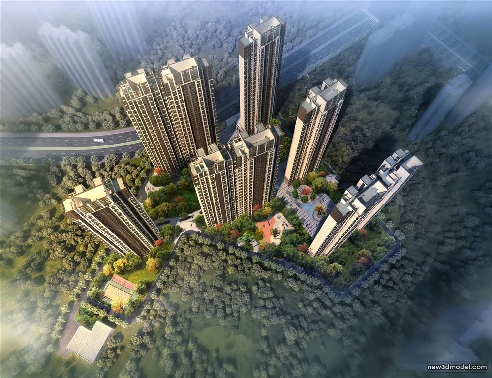 3D Models of Commercial Building - Exterior 3D Scenes - 193