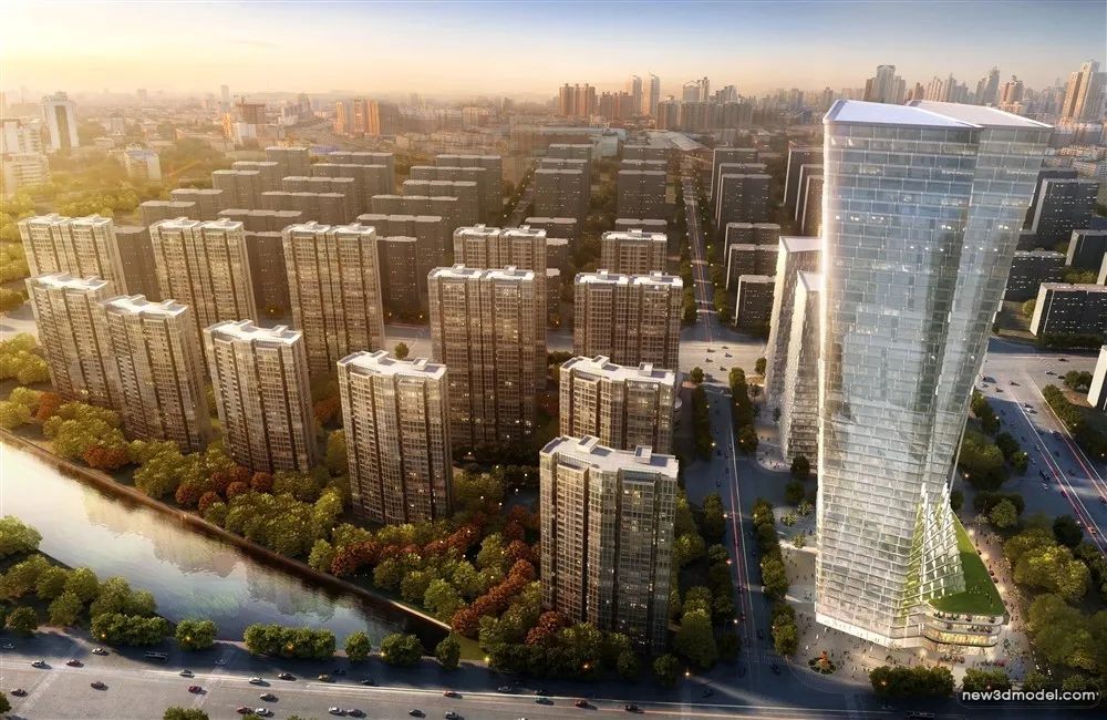 3D Models of Commercial Building - Exterior 3D Scenes - 200