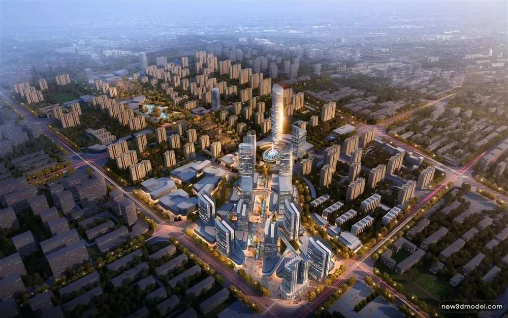 3D Models of Commercial Building - Exterior 3D Scenes - 202