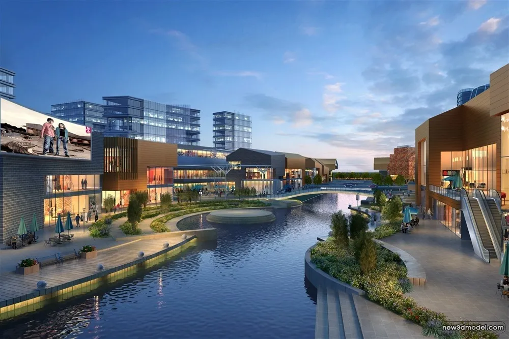 3D Models of Commercial Building - Exterior 3D Scenes - 203