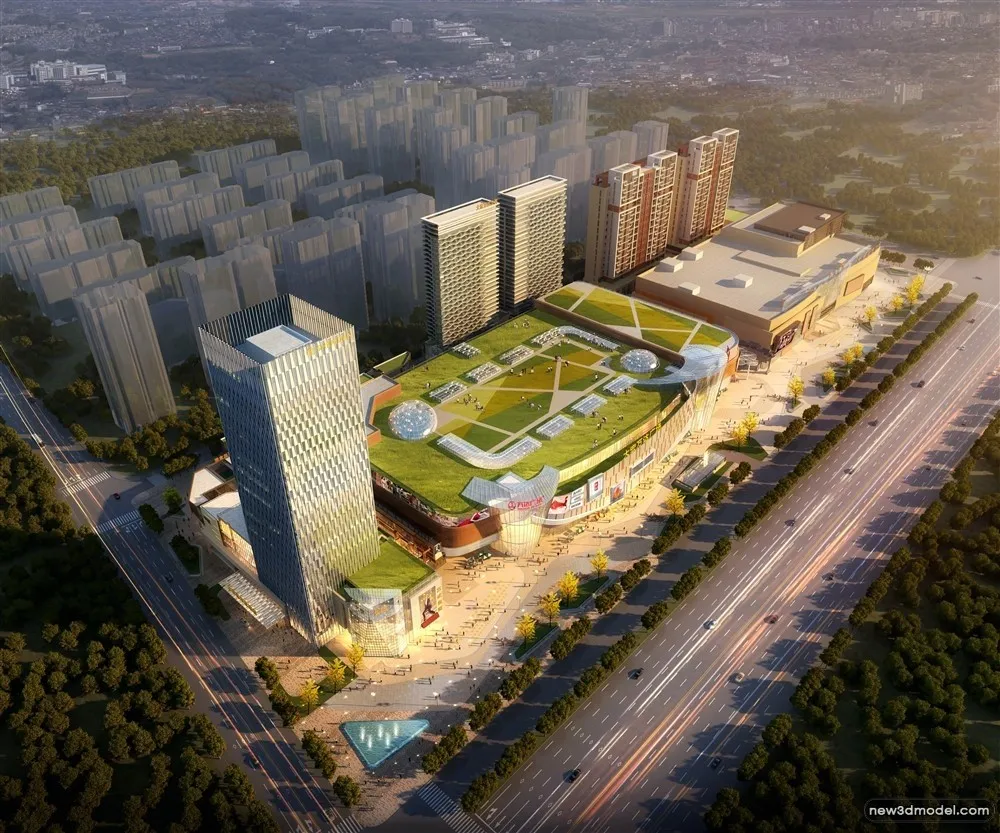 3D Models of Commercial Building - Exterior 3D Scenes - 205