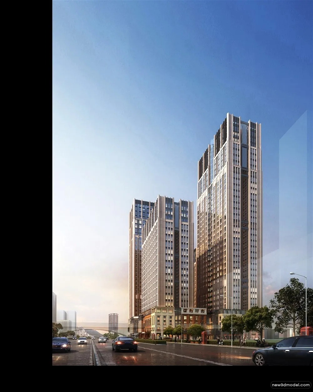 3D Models of Commercial Building - Exterior 3D Scenes - 206