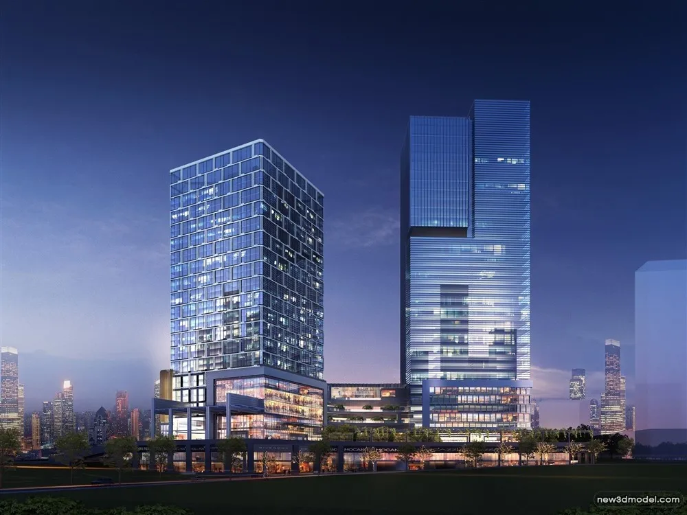 3D Models of Commercial Building - Exterior 3D Scenes - 212