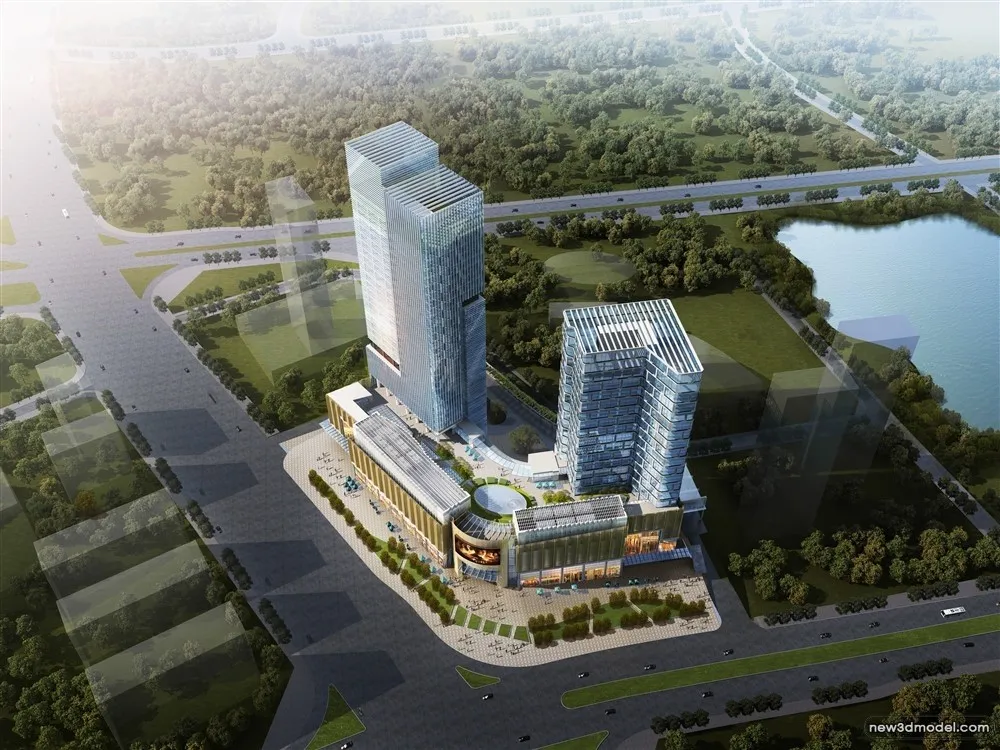 3D Models of Commercial Building - Exterior 3D Scenes - 213