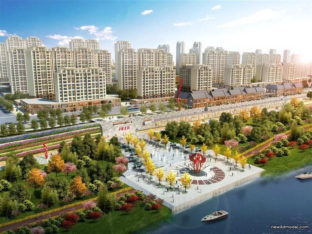 3D Models of Commercial Building - Exterior 3D Scenes - 215